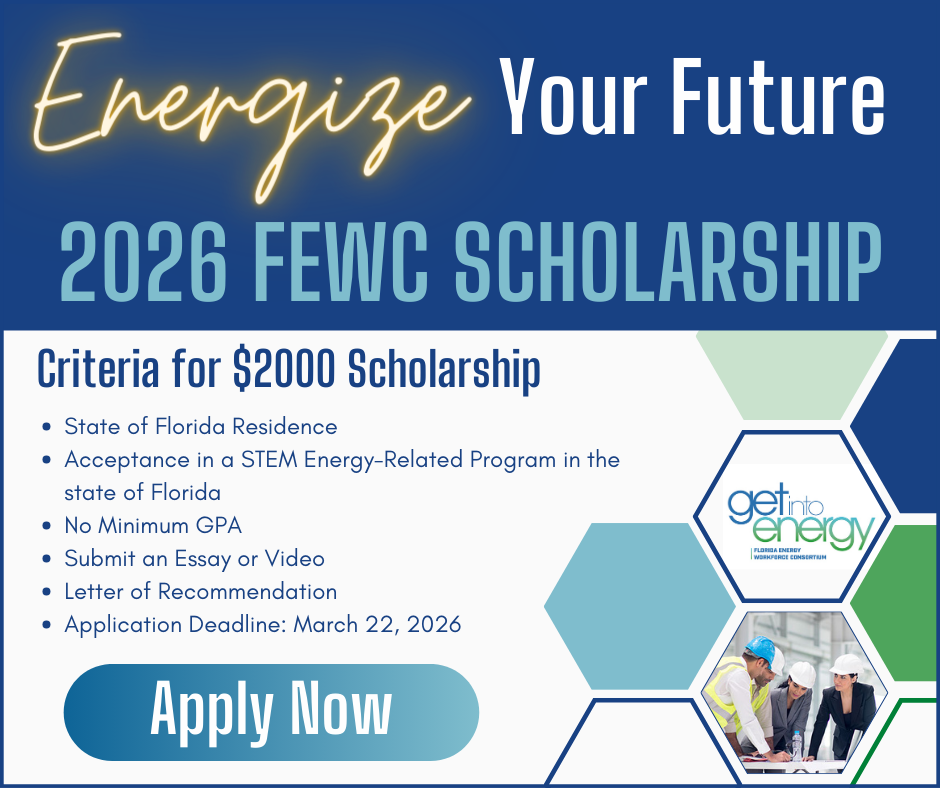 The Florida Energy Workforce Consortium is proud to support Careers in Energy Week in partnership with The Center for Energy Workforce Development. (76)